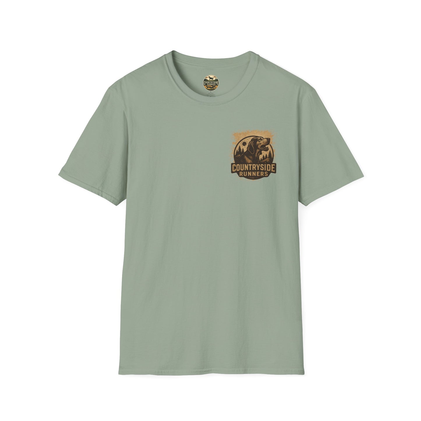 Countryside Runners T-Shirt | Unisex Graphic Tee for Dog Lovers | Nature Sports Shirt | Gift for Runners | Outdoor Adventure Apparel
