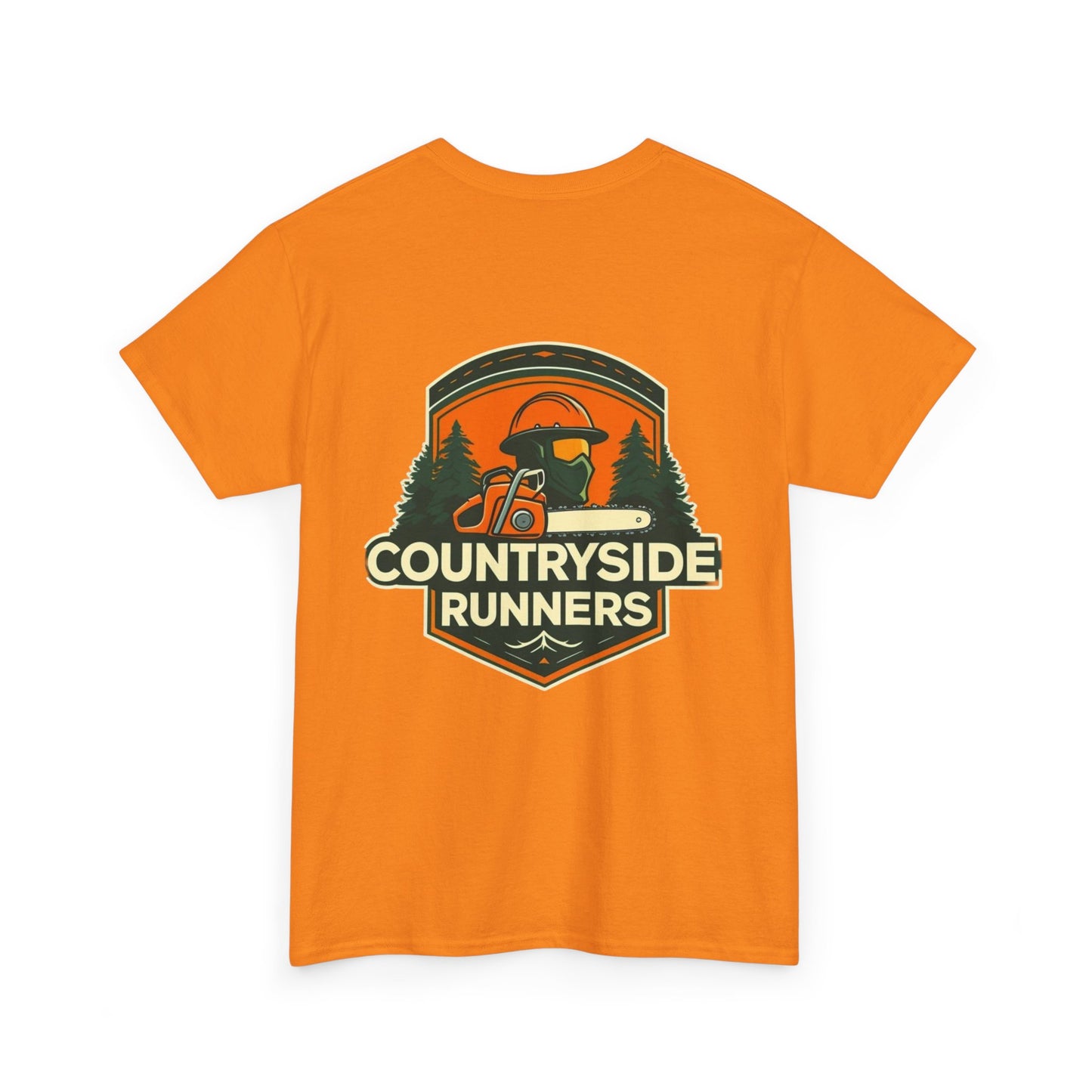 Blue collar line- Countryside Runners Unisex Heavy Cotton Tee, Casual Outdoor Shirt, Gift for Runners, Nature Lover Apparel, Unisex Tee for Adventures
