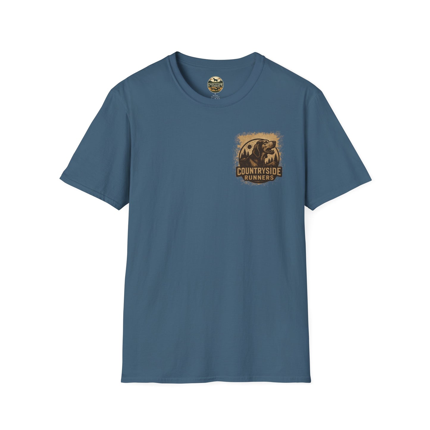 Countryside Runners T-Shirt | Unisex Graphic Tee for Dog Lovers | Nature Sports Shirt | Gift for Runners | Outdoor Adventure Apparel