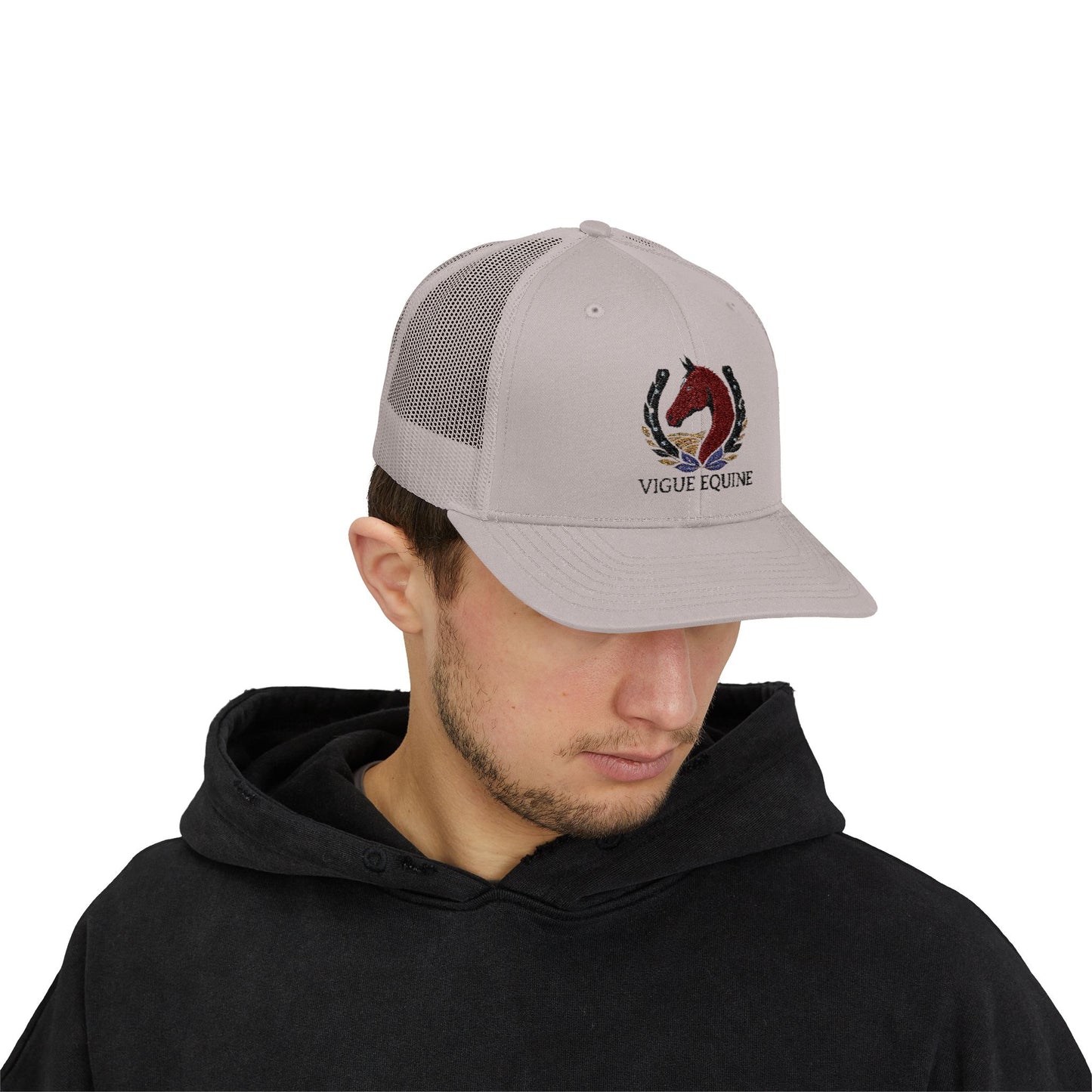 Vigue equine LLC Equestrian Snapback Trucker Cap, Adjustable Horse Rider Hat, Outdoor Sports Cap, Gift for Horse Lovers, Fun Western Style Headwear