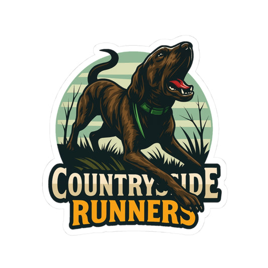 Country Side Runners Kiss-Cut Stickers, Dog Lover Gift, Pet Owner Decals, Planner Stickers, Laptop Decor, Gift for Runners