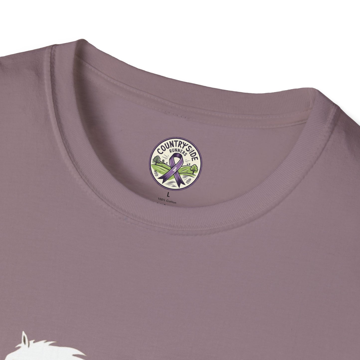 Alley Cat Vigue Equine LLC Merch for Countryside Runners- soft style t-shirt