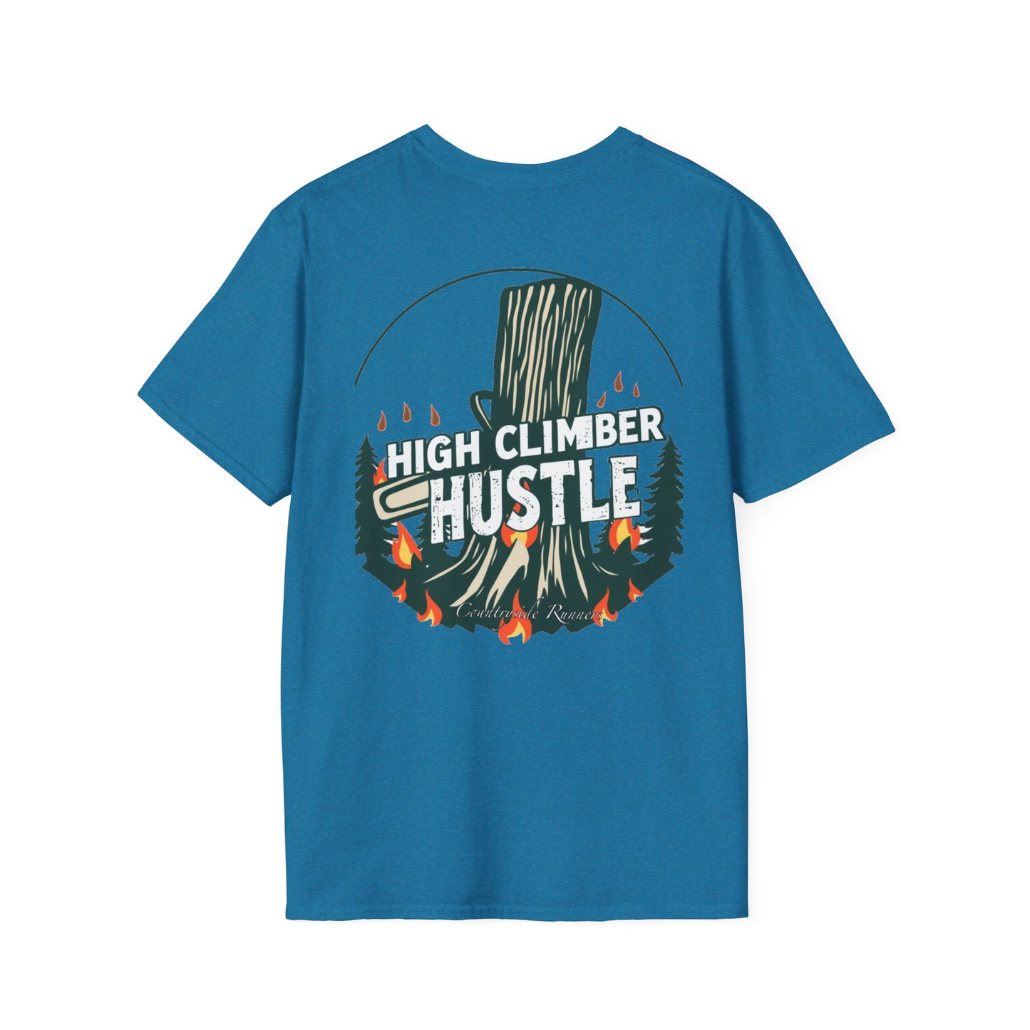 High climber hustle blue collar built Unisex T-Shirt - Blue Collar Countryside Runners Merch
