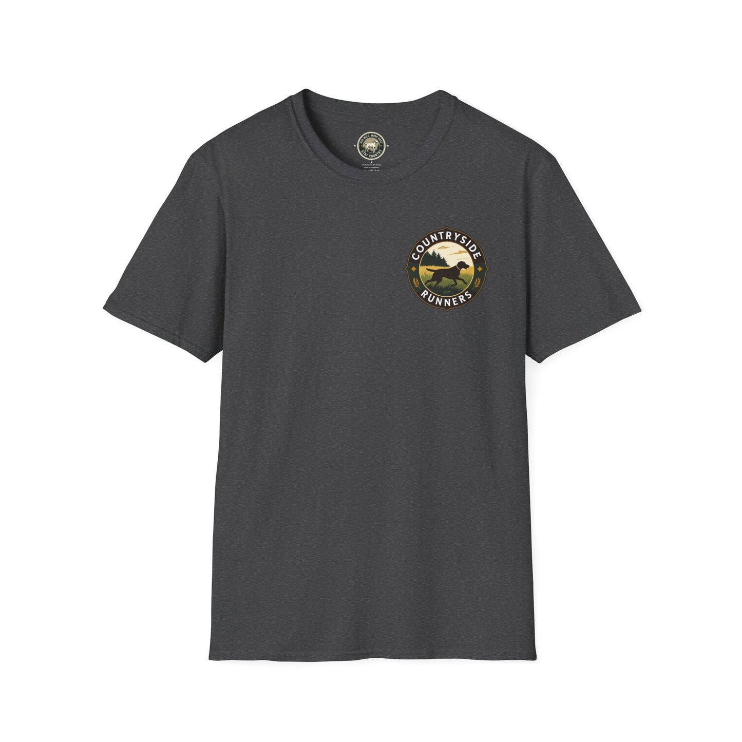 Countryside Runners Unisex Softstyle T-Shirt | Outdoor Adventure Tee, Nature Lover Shirt, Gift for Dog Owners, Running Apparel, Casual Wear