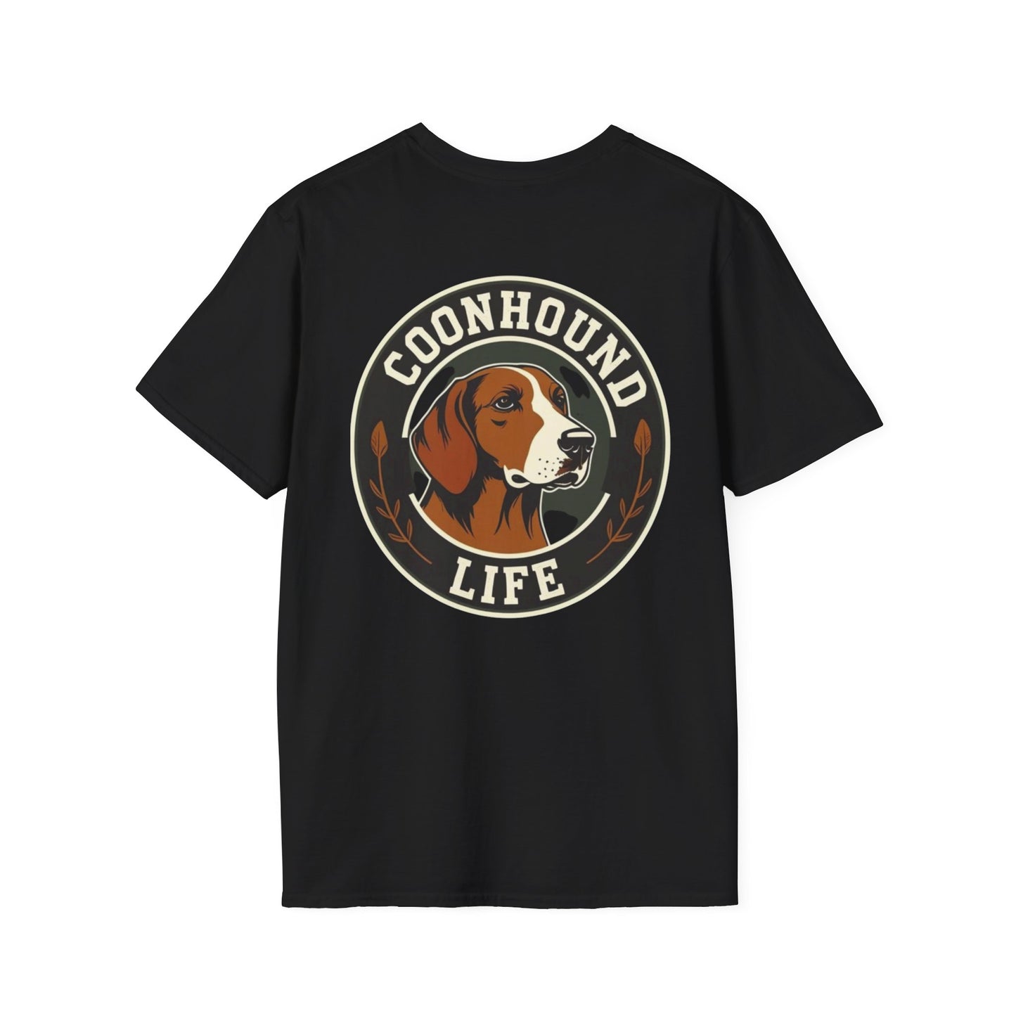Coonhound Life T-Shirt, Dog Lover Gift, Unisex Softstyle Tee, Pet Owner Apparel, Canine Art Shirt, Casual Wear