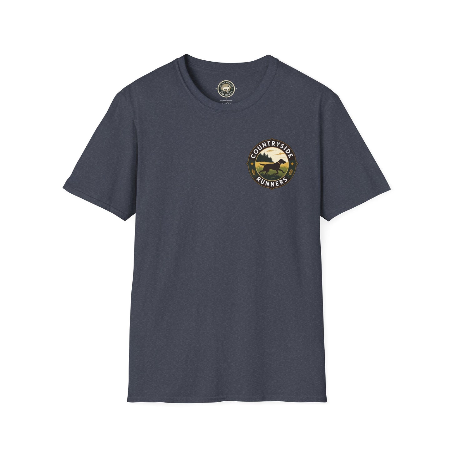 Countryside Runners Unisex Softstyle T-Shirt | Outdoor Adventure Tee, Nature Lover Shirt, Gift for Dog Owners, Running Apparel, Casual Wear