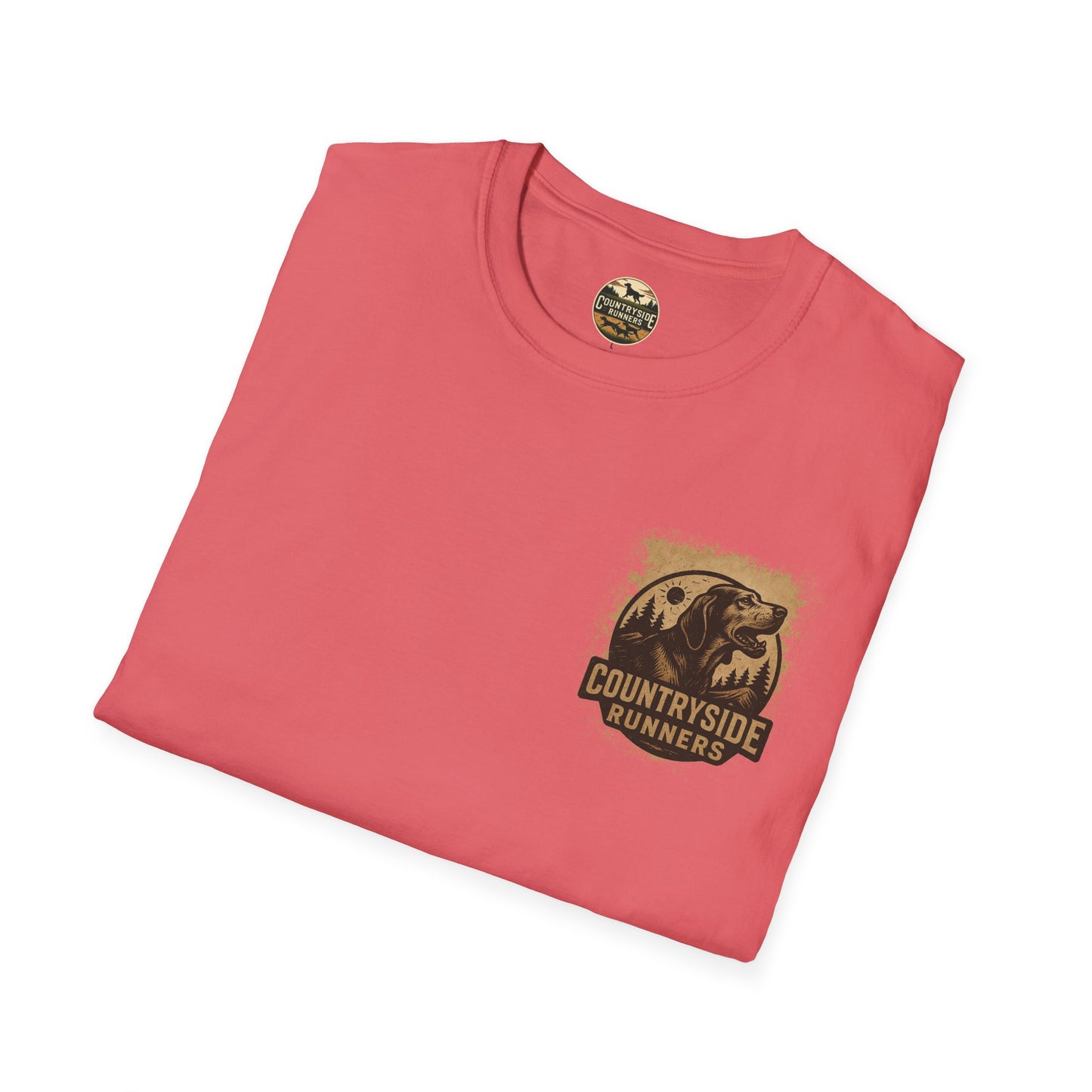 Countryside Runners T-Shirt | Unisex Graphic Tee for Dog Lovers | Nature Sports Shirt | Gift for Runners | Outdoor Adventure Apparel