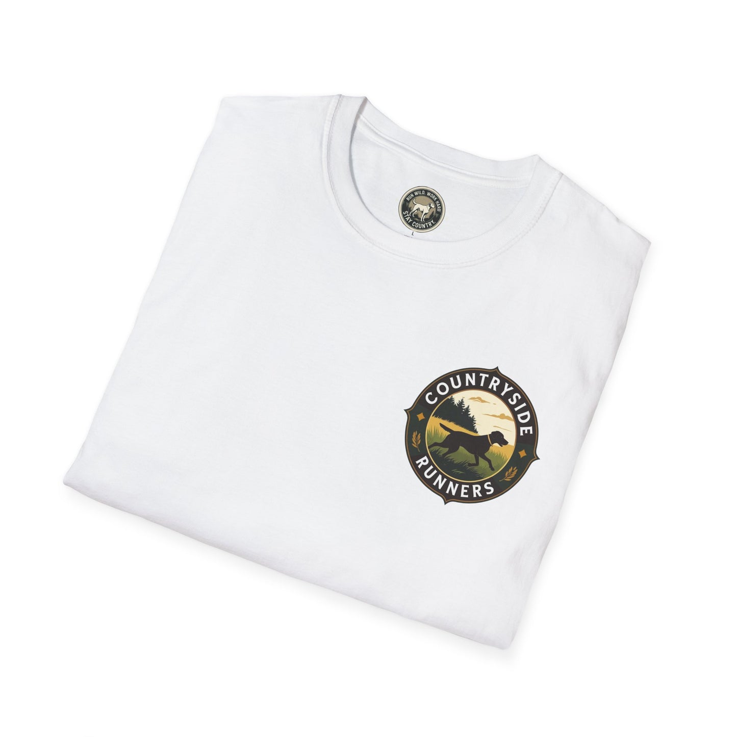 Countryside Runners Unisex Softstyle T-Shirt | Outdoor Adventure Tee, Nature Lover Shirt, Gift for Dog Owners, Running Apparel, Casual Wear