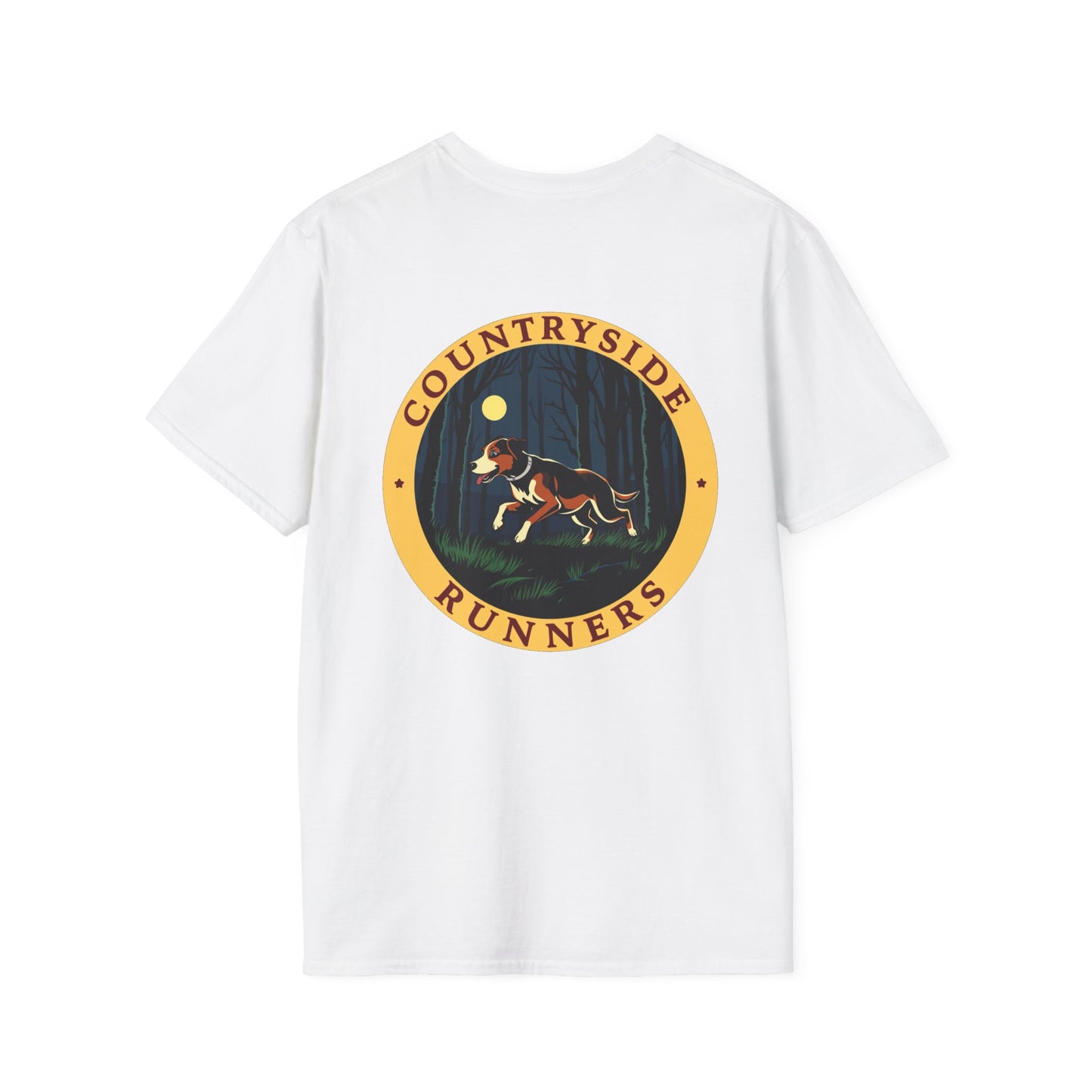 Countryside Runners Unisex Softstyle T-Shirt, Outdoor Tee, Dog Lovers Gift, Hunting Hound Apparel, Nature Themed Shirt, Animal Print T-Shirt