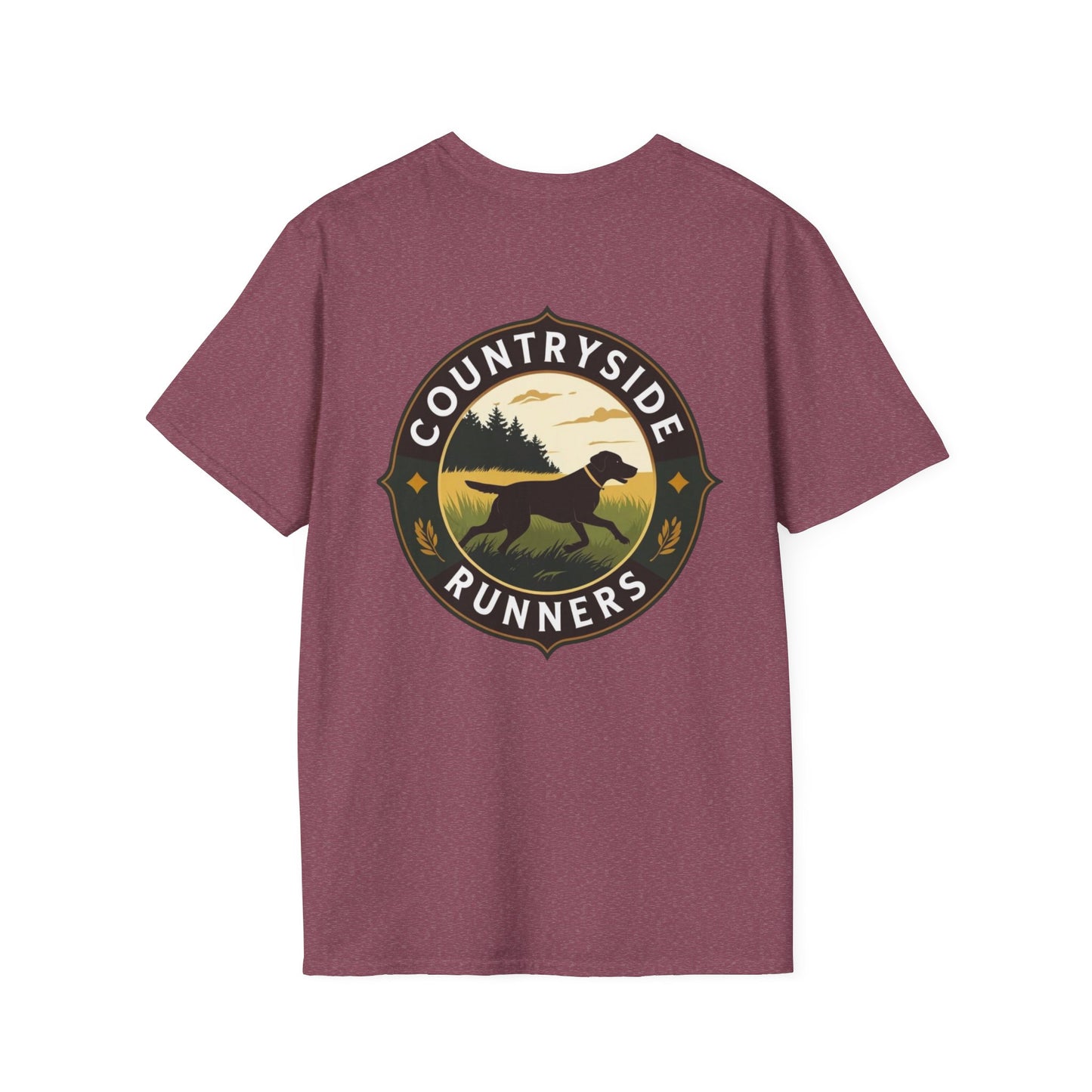 Countryside Runners Unisex Softstyle T-Shirt - Perfect for Dog Lovers, Runners, Outdoor Adventures, Gifts, Casual Wear