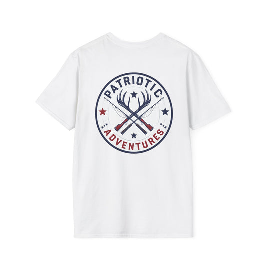 Patriotic Adventures T-Shirt | Outdoor Enthusiast Gear, Camping Tee, Hunting Apparel, Gift for Dads, Summer Adventure Wear