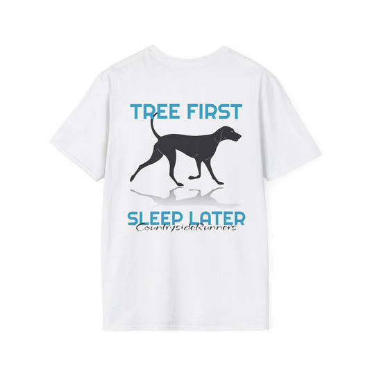 Tree First Sleep Later Countryside Runners brand T-shirt