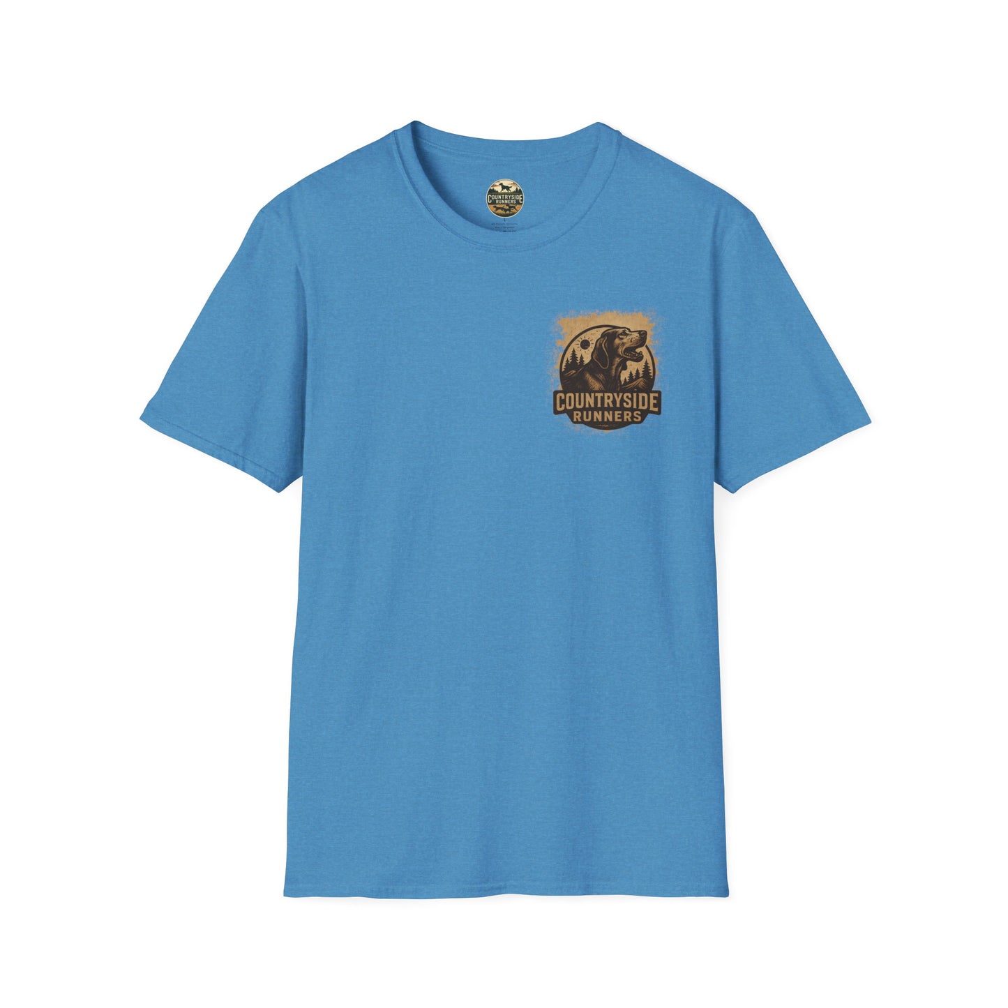 Countryside Runners T-Shirt | Unisex Graphic Tee for Dog Lovers | Nature Sports Shirt | Gift for Runners | Outdoor Adventure Apparel