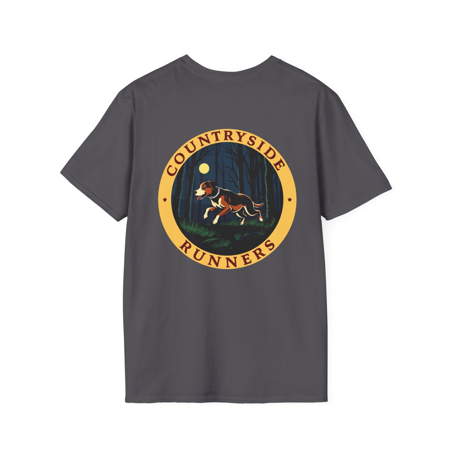Countryside Runners Unisex Softstyle T-Shirt, Outdoor Tee, Dog Lovers Gift, Hunting Hound Apparel, Nature Themed Shirt, Animal Print T-Shirt