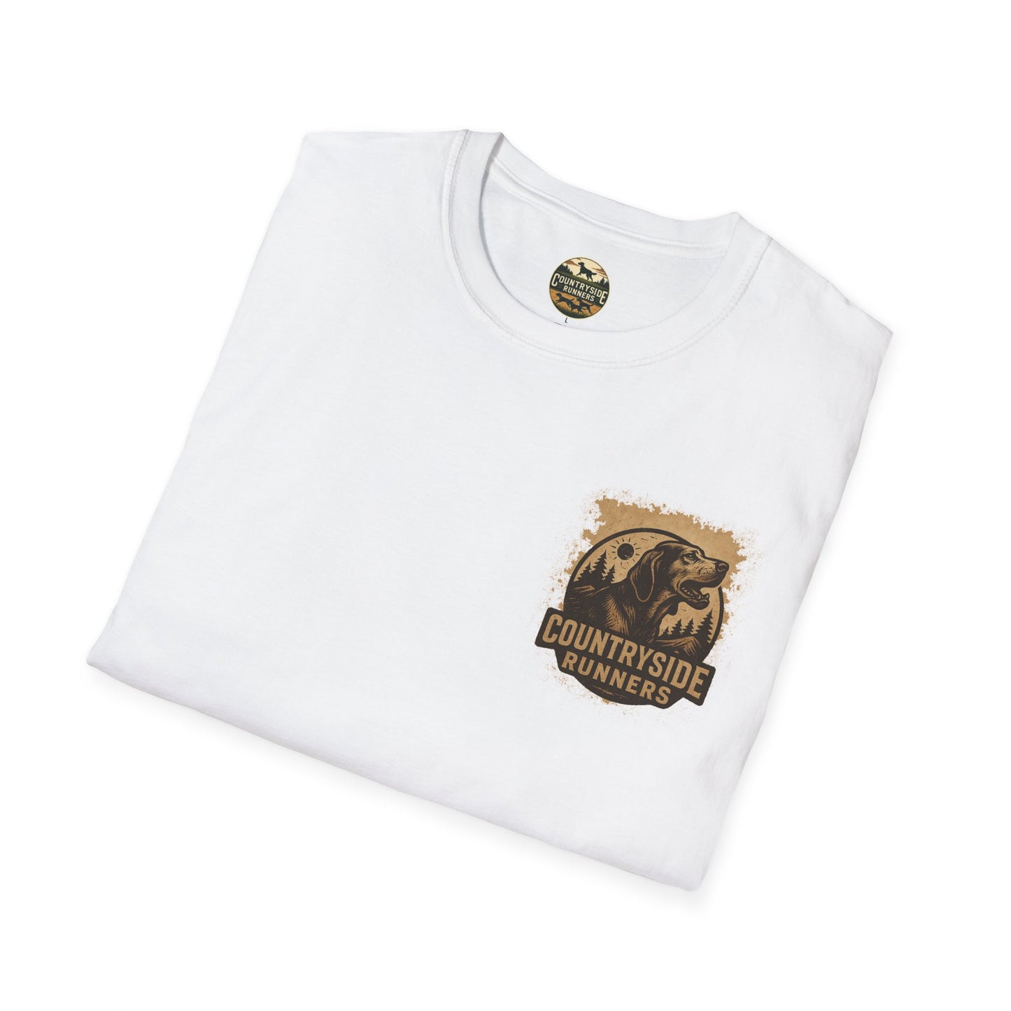 Countryside Runners T-Shirt | Unisex Graphic Tee for Dog Lovers | Nature Sports Shirt | Gift for Runners | Outdoor Adventure Apparel