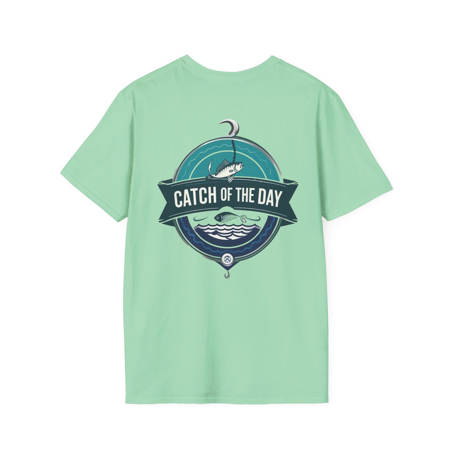 Catch of the Day Unisex Softstyle T-Shirt, Outdoor Apparel, Fishing Gift, Casual Wear, Boat Enthusiast Shirt, Summer Adventure Tee