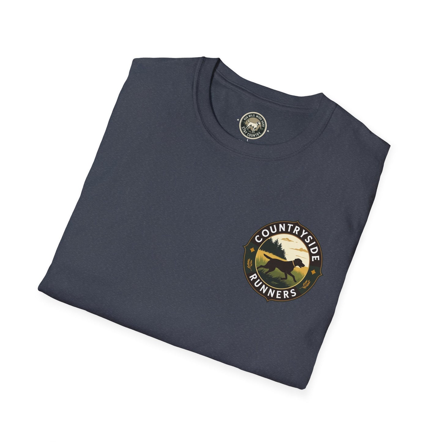 Countryside Runners Unisex Softstyle T-Shirt | Outdoor Adventure Tee, Nature Lover Shirt, Gift for Dog Owners, Running Apparel, Casual Wear
