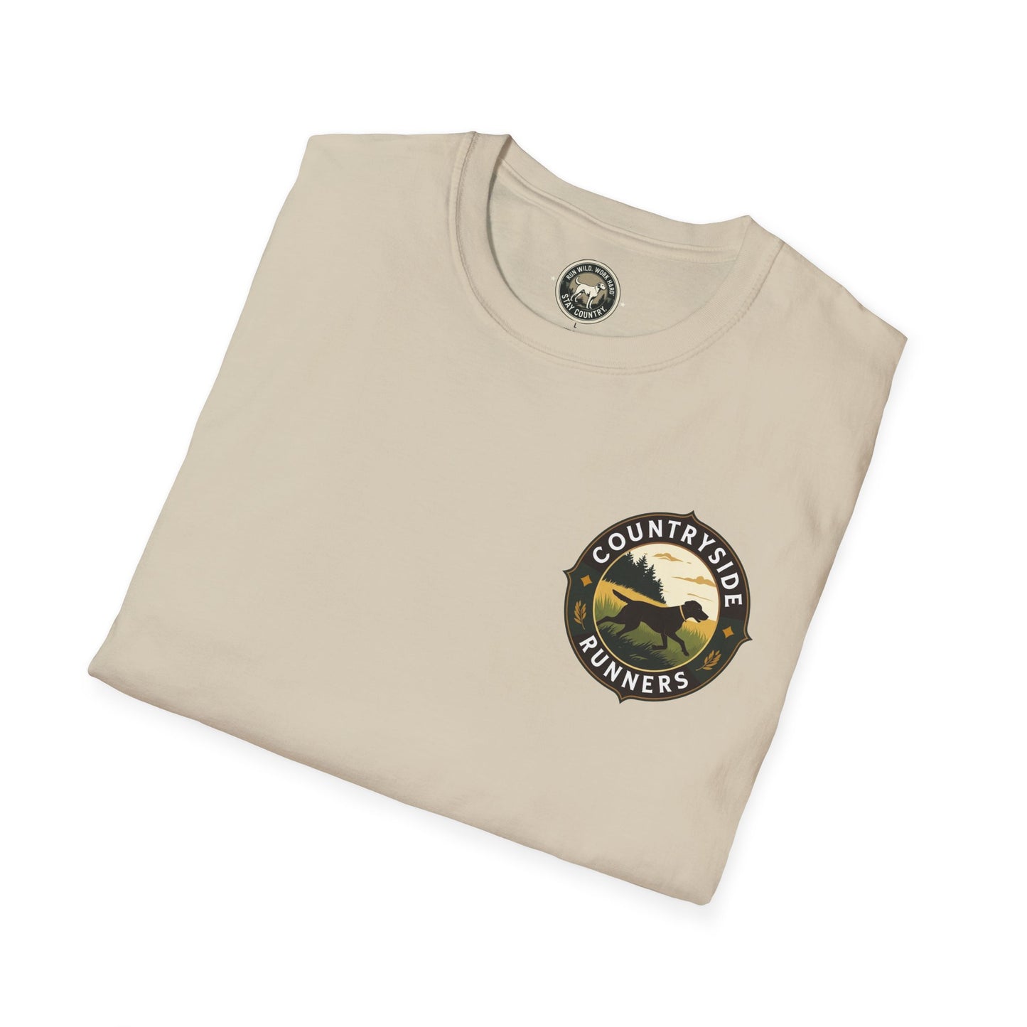 Countryside Runners Unisex Softstyle T-Shirt | Outdoor Adventure Tee, Nature Lover Shirt, Gift for Dog Owners, Running Apparel, Casual Wear