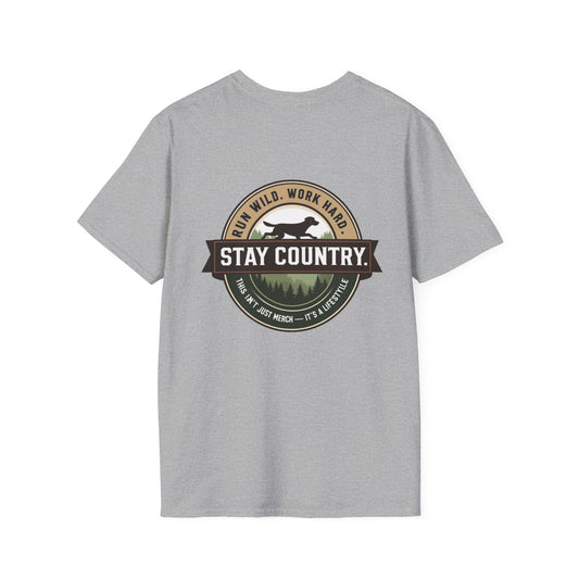Unisex Country-Themed Graphic Tee, Vintage Runner T-Shirt, Nature Lover Gift, Outdoor Lifestyle Apparel, Gifts for Him/Her