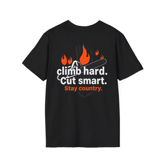 Climb hard cut smart blue collar built Unisex T-Shirt - Blue Collar Countryside Runners Merch
