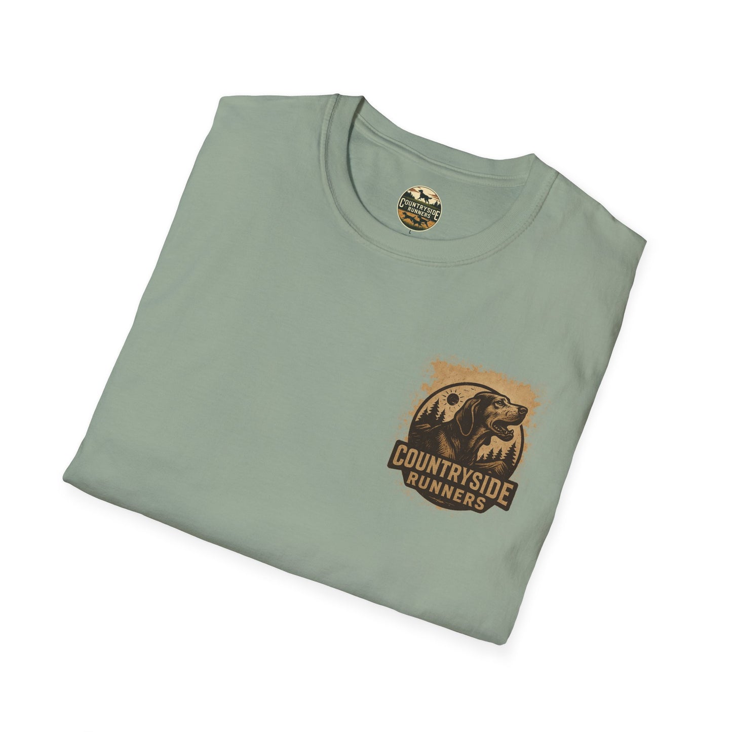 Countryside Runners T-Shirt | Unisex Graphic Tee for Dog Lovers | Nature Sports Shirt | Gift for Runners | Outdoor Adventure Apparel